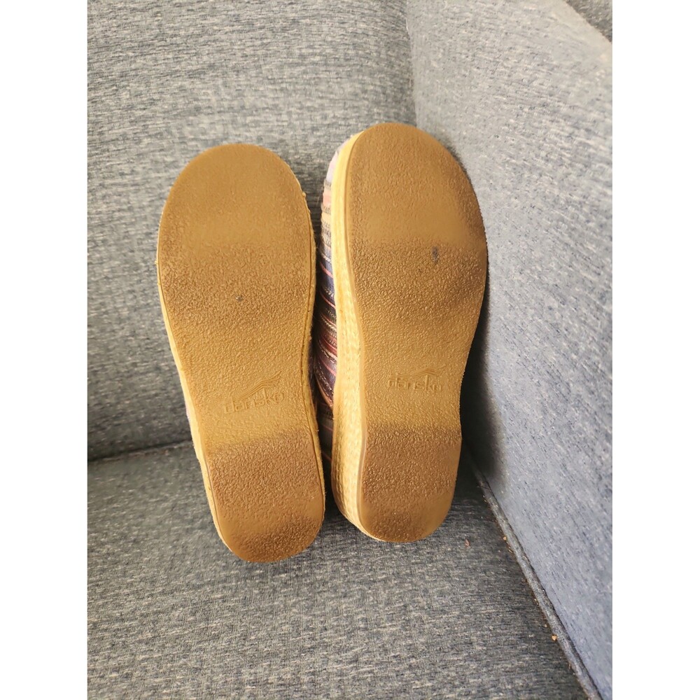Dansko Jute Pro Fabric Striped Slip-on Clog Shoes Size 37 US 6.5 - Picture 6 of 7